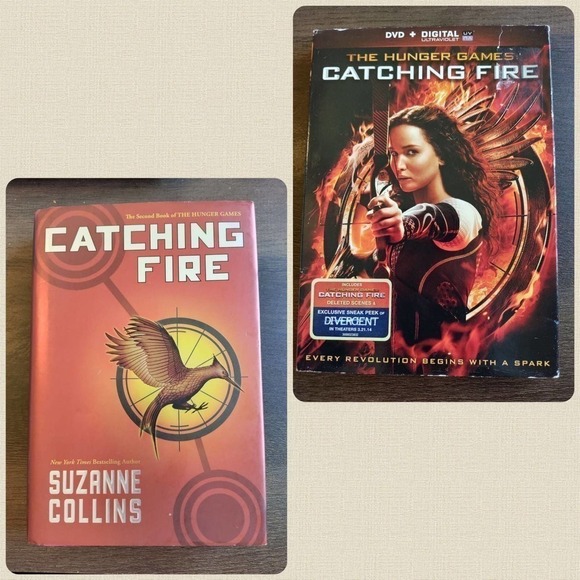 Hunger Games - Catching Fire Book & DVD - Picture 1 of 12